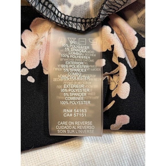 Karl Lagerfeld Yessie Blouse Trumpet Sleeve Top Black 3/4 Sleeve Size S/M - Picture 11 of 16